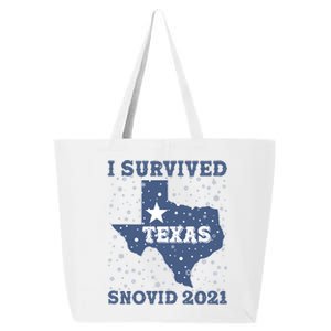 I Survived Snovid 2021Texas Snowstorm 25L Jumbo Tote