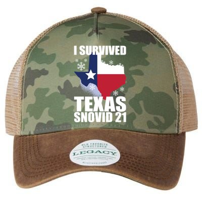 I Survived Texas Snow Storm Blizzard Snovid 21 Legacy Tie Dye Trucker Hat