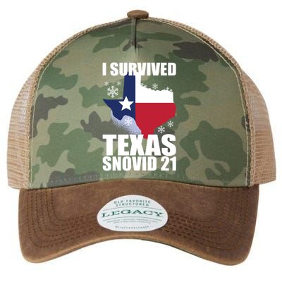 I Survived Texas Snow Storm Blizzard Snovid 21 Legacy Tie Dye Trucker Hat