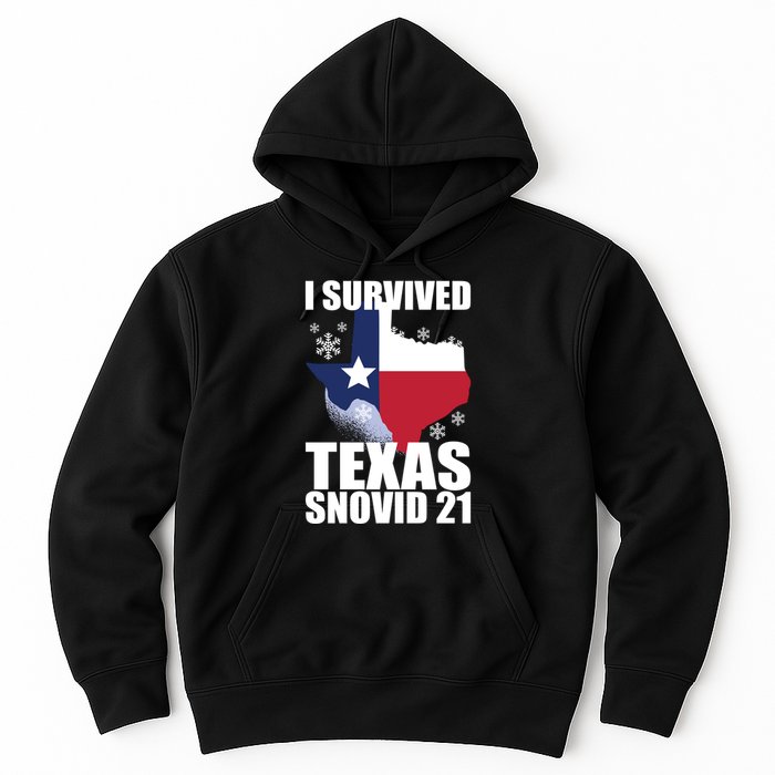 I Survived Texas Snow Storm Blizzard Snovid 21 Hoodie