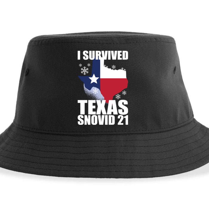 I Survived Texas Snow Storm Blizzard Snovid 21 Sustainable Bucket Hat