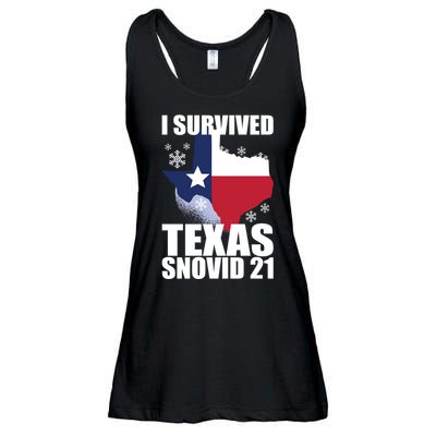 I Survived Texas Snow Storm Blizzard Snovid 21 Ladies Essential Flowy Tank