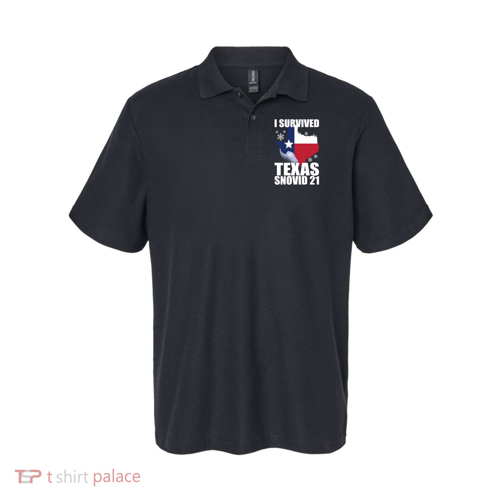 I Survived Texas Snow Storm Blizzard Snovid 21 Polo
