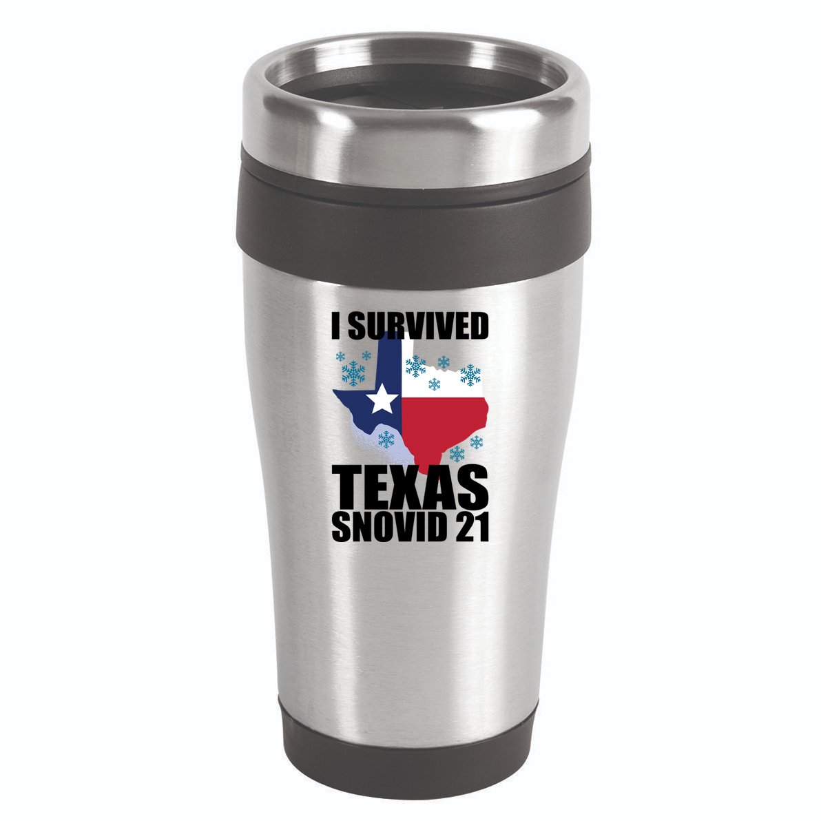I Survived Texas Snow Storm Blizzard Snovid 21 16oz Travel Tumbler
