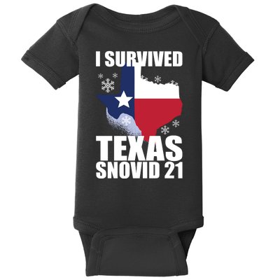 I Survived Texas Snow Storm Blizzard Snovid 21 Baby Bodysuit