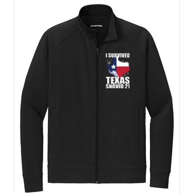 I Survived Texas Snow Storm Blizzard Snovid 21 Stretch Full-Zip Cadet Jacket