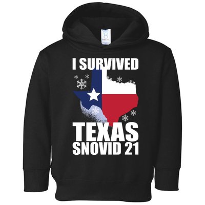 I Survived Texas Snow Storm Blizzard Snovid 21 Toddler Hoodie