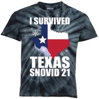 I Survived Texas Snow Storm Blizzard Snovid 21 Kids Tie-Dye T-Shirt