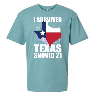 I Survived Texas Snow Storm Blizzard Snovid 21 Sueded Cloud Jersey T-Shirt