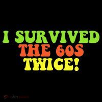 I Survived The 60s Twice Drawstring Bag