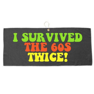 I Survived The 60s Twice Large Microfiber Waffle Golf Towel