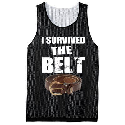 I Survived The Belt Mesh Reversible Basketball Jersey Tank