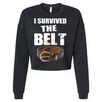 I Survived The Belt Cropped Pullover Crew
