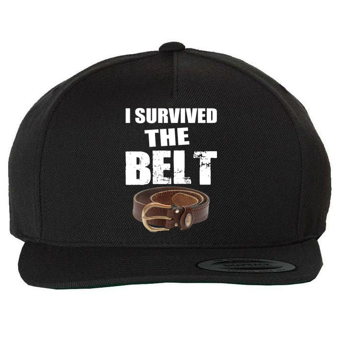 I Survived The Belt Wool Snapback Cap