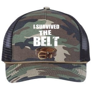 I Survived The Belt Retro Rope Trucker Hat Cap