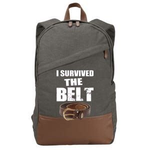 I Survived The Belt Cotton Canvas Backpack