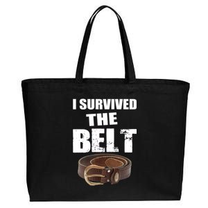 I Survived The Belt Cotton Canvas Jumbo Tote