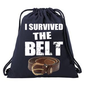 I Survived The Belt Drawstring Bag