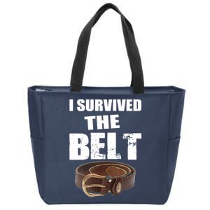 I Survived The Belt Zip Tote Bag