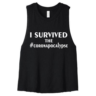 I Survived The Coronapocalypse Women's Racerback Cropped Tank