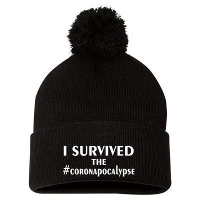 I Survived The Coronapocalypse Pom Pom 12in Knit Beanie