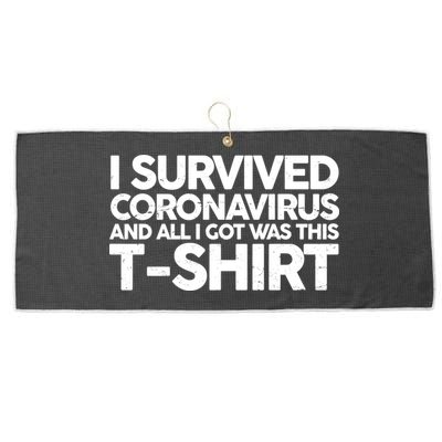 I Survived the Coronavirus and All I Got Was This Large Microfiber Waffle Golf Towel