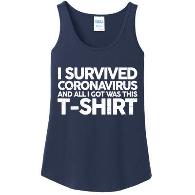 I Survived the Coronavirus and All I Got Was This Ladies Essential Tank