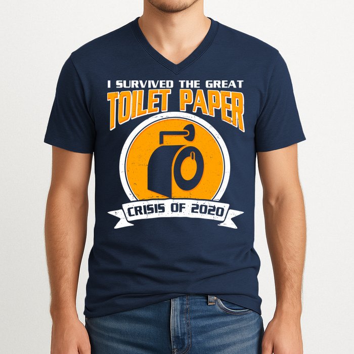 I Survived The Great Toilet Paper Crisis Of 2020 V-Neck T-Shirt
