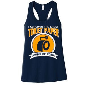 I Survived The Great Toilet Paper Crisis Of 2020 Women's Racerback Tank