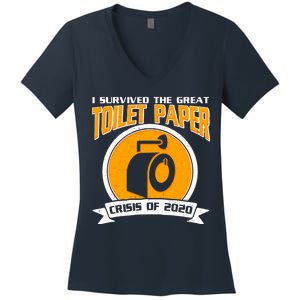 I Survived The Great Toilet Paper Crisis Of 2020 Women's V-Neck T-Shirt