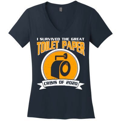 I Survived The Great Toilet Paper Crisis Of 2020 Women's V-Neck T-Shirt