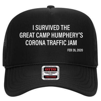 I Survived The Great Traffic Jam High Crown Mesh Back Trucker Hat