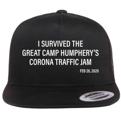 I Survived The Great Traffic Jam Flat Bill Trucker Hat