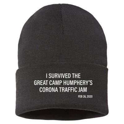 I Survived The Great Traffic Jam Sustainable Knit Beanie