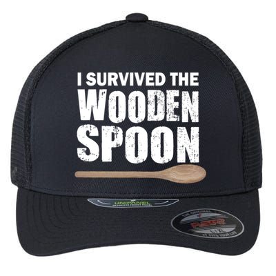 I Survived The Wooden Spoon Flexfit Unipanel Trucker Cap
