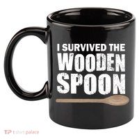 I Survived The Wooden Spoon 11oz C Handle Ceramic Mug