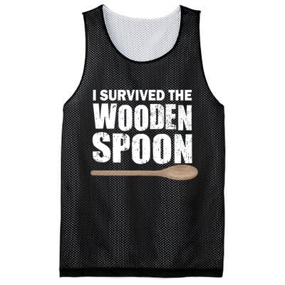 I Survived The Wooden Spoon Mesh Reversible Basketball Jersey Tank