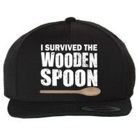 I Survived The Wooden Spoon Wool Snapback Cap