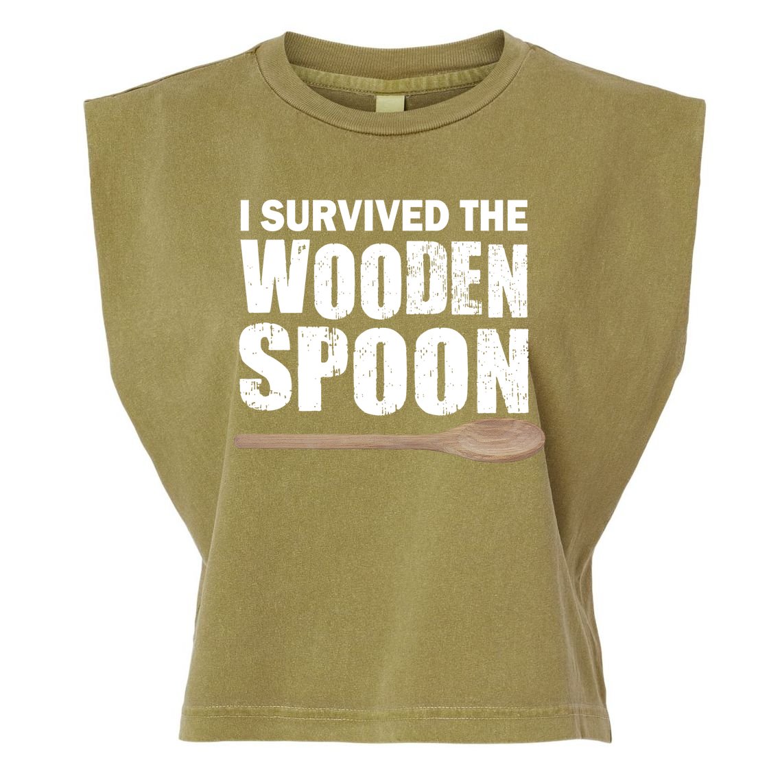 I Survived The Wooden Spoon Garment-Dyed Women's Muscle Tee