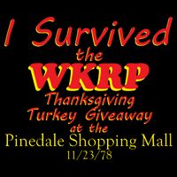 I Survived WKRP Pinedale Shopping Mall 1978 Stripe Pom Pom Beanie