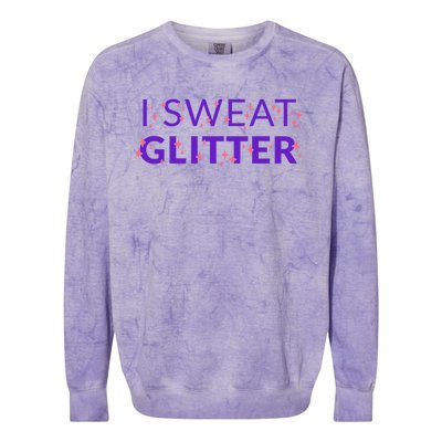 I Sweat Glitter Colorblast Crewneck Sweatshirt