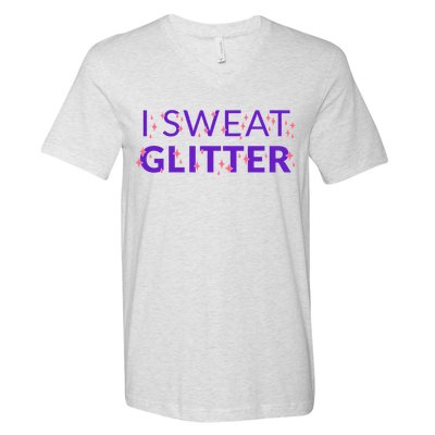 I Sweat Glitter V-Neck T-Shirt