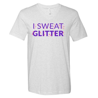 I Sweat Glitter V-Neck T-Shirt