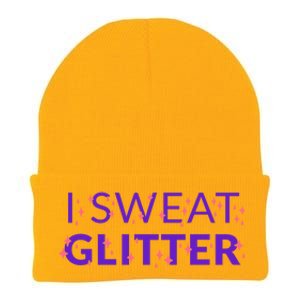 I Sweat Glitter Knit Cap Winter Beanie