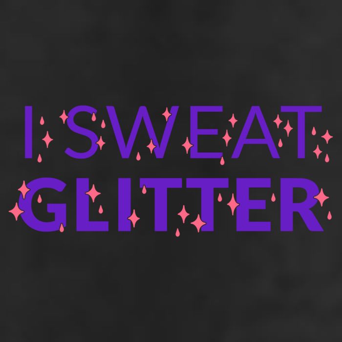 I Sweat Glitter 7 Panel Mesh Trucker Snapback Hat
