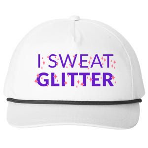 I Sweat Glitter Snapback Five-Panel Rope Hat