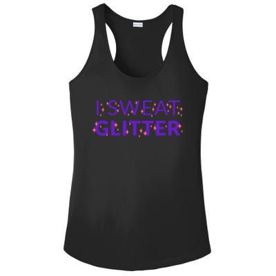 I Sweat Glitter Ladies PosiCharge Competitor Racerback Tank