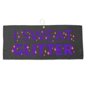 I Sweat Glitter Large Microfiber Waffle Golf Towel