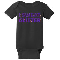 I Sweat Glitter Baby Bodysuit