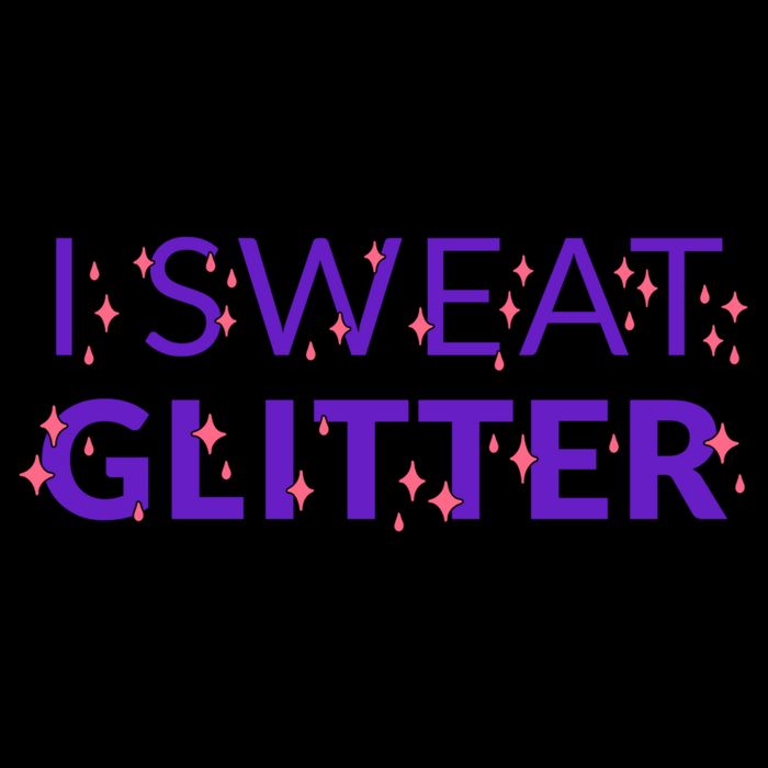 I Sweat Glitter Baby Bodysuit